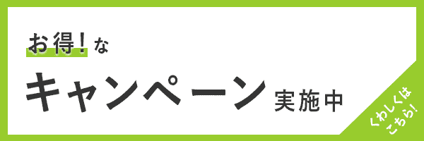 お得！なキャンペーン実施中 くわしくはこちら！